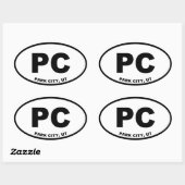 Park City Utah Ovaler Aufkleber (Blatt)