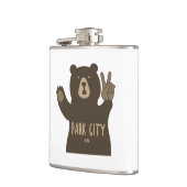 Park City Utah Peace Bear Flachmann (Links)