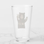 Park City Utah Peace Bear Glas (Rückseite)
