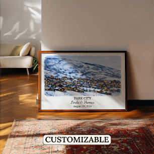 Park City Utah Poster, Aquarell, Maßgeschneidert Poster