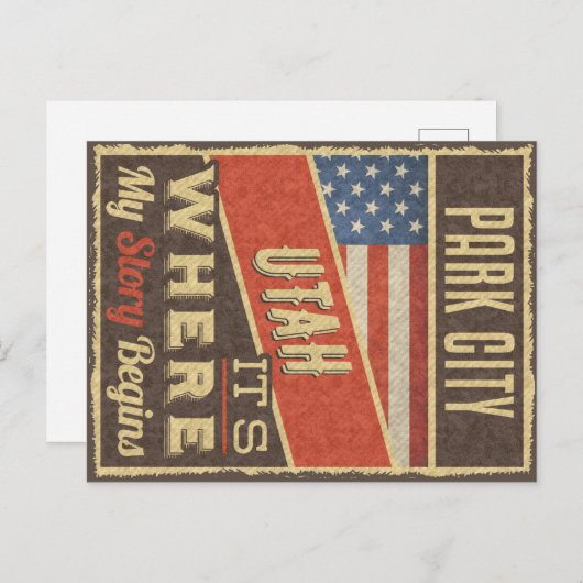 Park City Utah Postkarte (Vorne/Hinten)