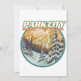 Park City Utah Reise Logo Einladung