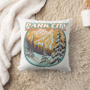 Park City Utah Reise Logo Kissen