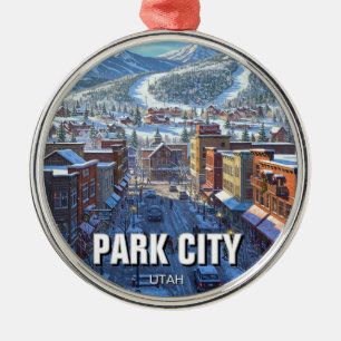 Park City Utah Reise Ornament Aus Metall