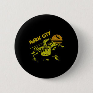 Park City Utah Retro-Ski-Shirt mit abgenutztem Loo Button