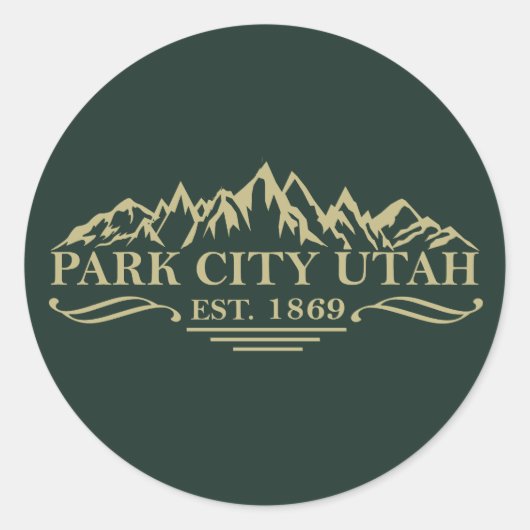 Park City Utah Runder Aufkleber (Vorderseite)