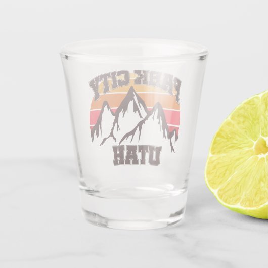 Park City, Utah Schnapsglas (Rückseite)