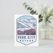 Park City Utah Ski Abzeichen Postkarte (Stehend Vorderseite)