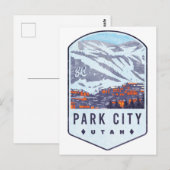 Park City Utah Ski Abzeichen Postkarte (Vorne/Hinten)