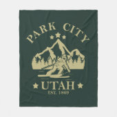 Park City Utah Ski Fleecedecke (Vorderseite)