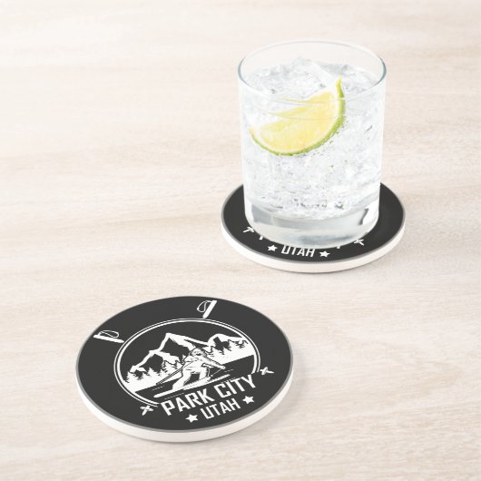 Park City Utah Ski Getränkeuntersetzer (Seite)