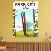 Park City Utah Ski Poster Leinwanddruck (Insitu (Wohnzimmer))