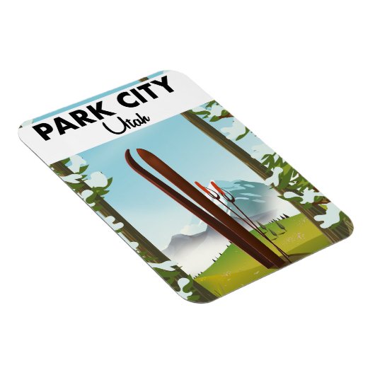 Park City Utah Ski Poster Magnet (Rechte Seite)