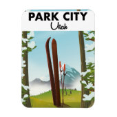 Park City Utah Ski Poster Magnet (Vertikal)