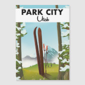 Park City Utah Ski Poster Magnetkarte (Vorderseite)