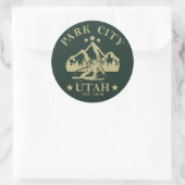Park City Utah Ski Runder Aufkleber (Tasche)