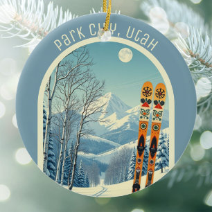 Park City Utah Ski-Souvenir Keramik Ornament