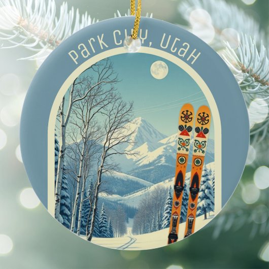 Park City Utah ski souvenir Keramik Ornament