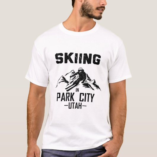 Park City Utah Ski T-Shirt (Vorderseite)
