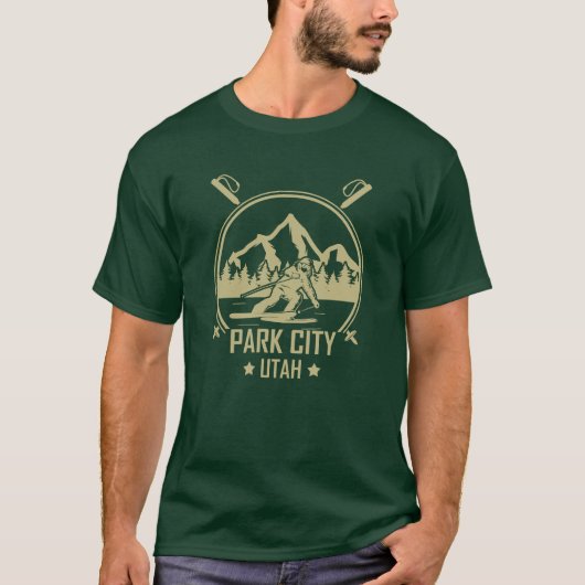 Park City Utah Ski T-Shirt (Vorderseite)