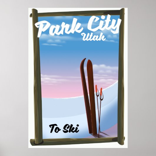Park city Utah Ski travel poster (Vorne)