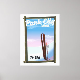 Park city Utah Ski travel poster Leinwanddruck