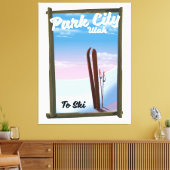 Park city Utah Ski travel poster Leinwanddruck (Insitu (Wohnzimmer))