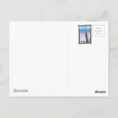 Park city Utah Ski travel poster Postkarte (Rückseite)