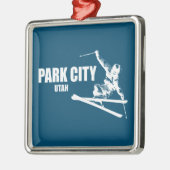 Park City Utah Skier Ornament Aus Metall (Links)
