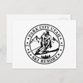 Park City Utah Skigebiet Feiertagspostkarte (Vorne/Hinten)