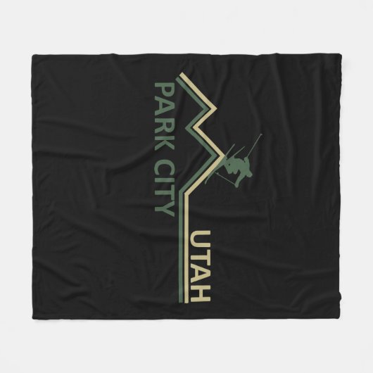 Park City Utah Skigebiet Fleecedecke (Vorderseite (Horizontal))