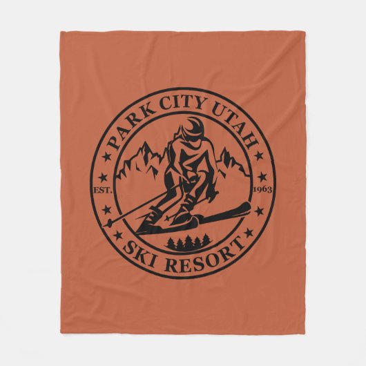 Park City Utah Skigebiet Fleecedecke (Vorderseite)
