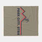 Park City Utah Skigebiet Fleecedecke (Vorderseite (Horizontal))