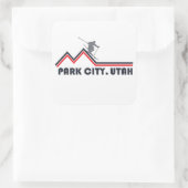 Park City Utah Skigebiet Quadratischer Aufkleber (Tasche)