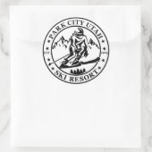 Park City Utah Skigebiet Runder Aufkleber (Tasche)