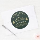Park City Utah Skigebiet Runder Aufkleber (Umschlag)