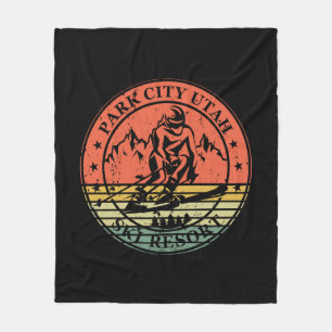 Park City Utah Skigebiet Vintag Fleecedecke