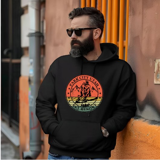 Park City Utah Skigebiet Vintag Hoodie