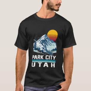 Park City Utah Skigebiet Wintersport Berge Skifahr T-Shirt