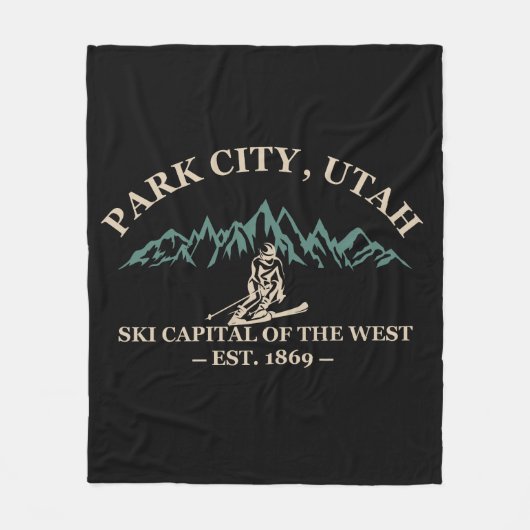 Park City Utah Skigebiete Fleecedecke (Vorderseite)