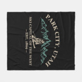 Park City Utah Skigebiete Fleecedecke (Vorderseite (Horizontal))