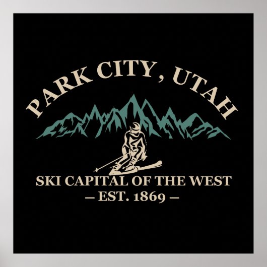Park City Utah Skigebiete Poster (Vorne)