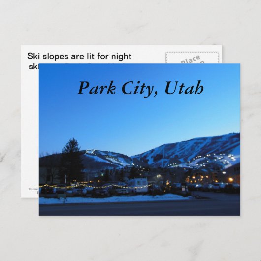 Park City Utah Skiing Postkarte (Vorne/Hinten)