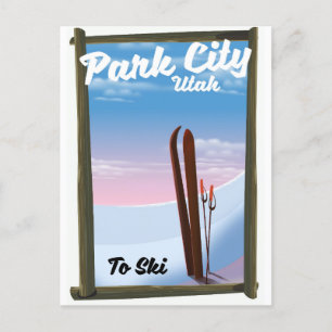 Park City Utah Skireiseplakat Postkarte
