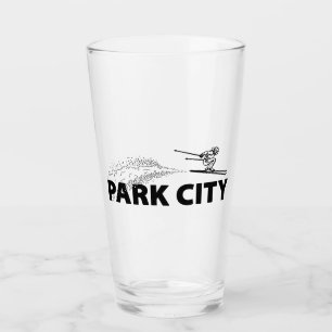 Park City Utah Skispringer Glas