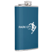 Park City Utah Snowboarder Flachmann (Rechts)