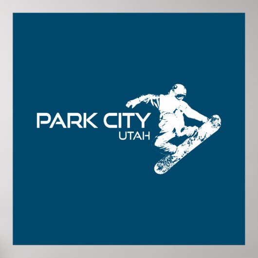 Park City Utah Snowboarder Poster (Vorne)