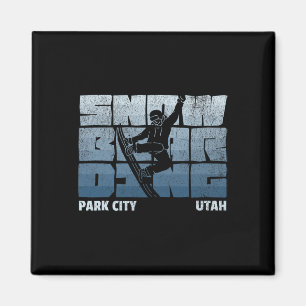 Park City Utah Snowboarding Resort Cooles Vintages Magnet