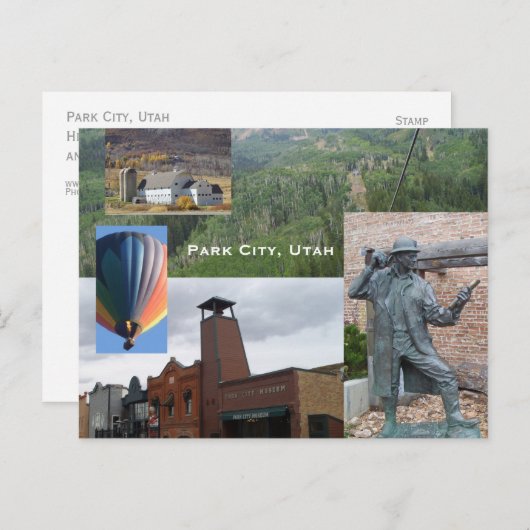 Park City Utah Souvenier Postcard Postkarte (Vorne/Hinten)