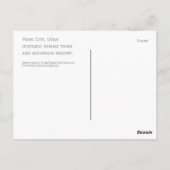 Park City Utah Souvenier Postcard Postkarte (Rückseite)